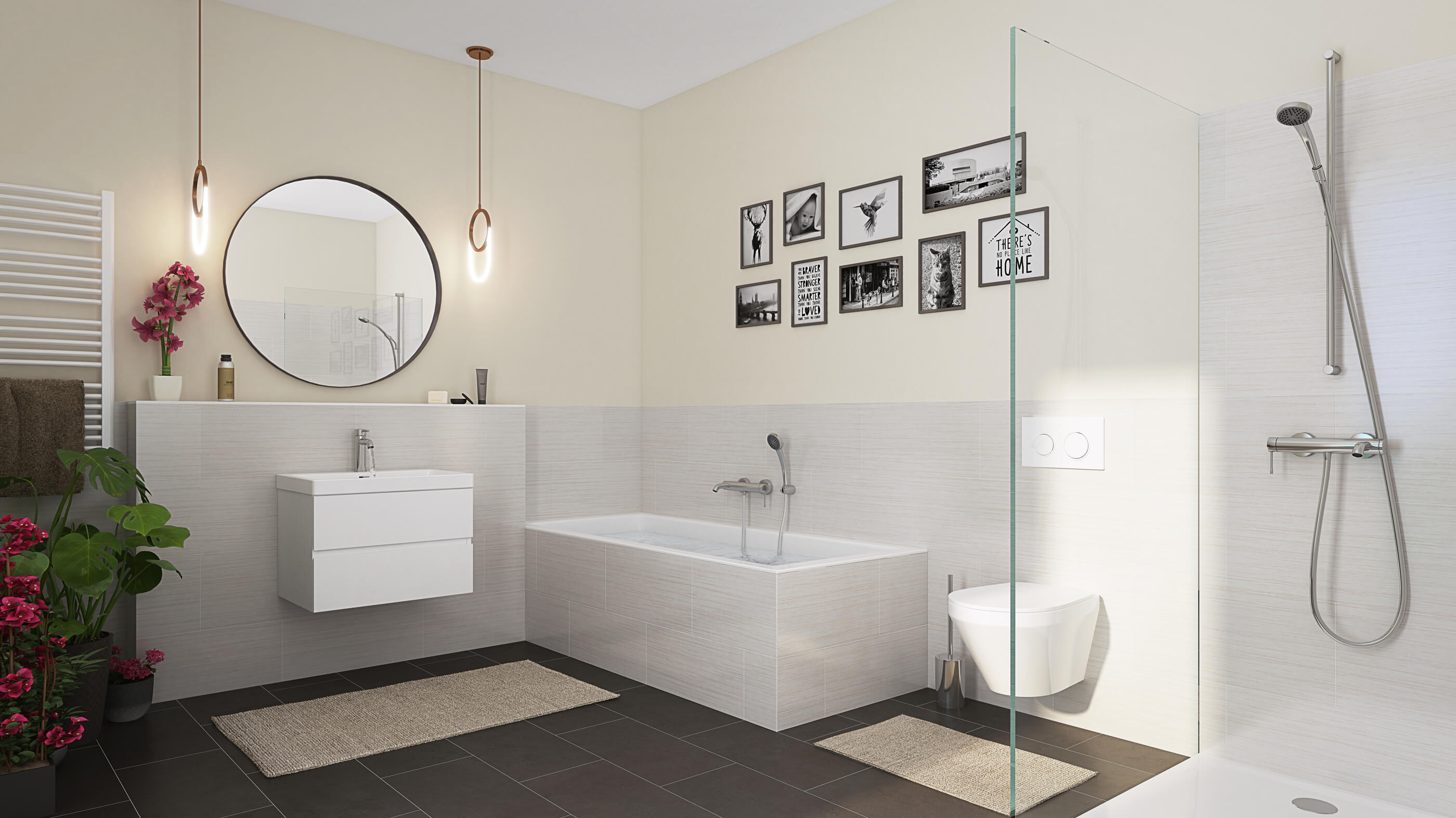 Eigentumswohnungen Tribus Rodenbach - Innenansicht Badezimmer Eigentumswohnungen Tribus Rodenbach - Innenansicht Badezimmer