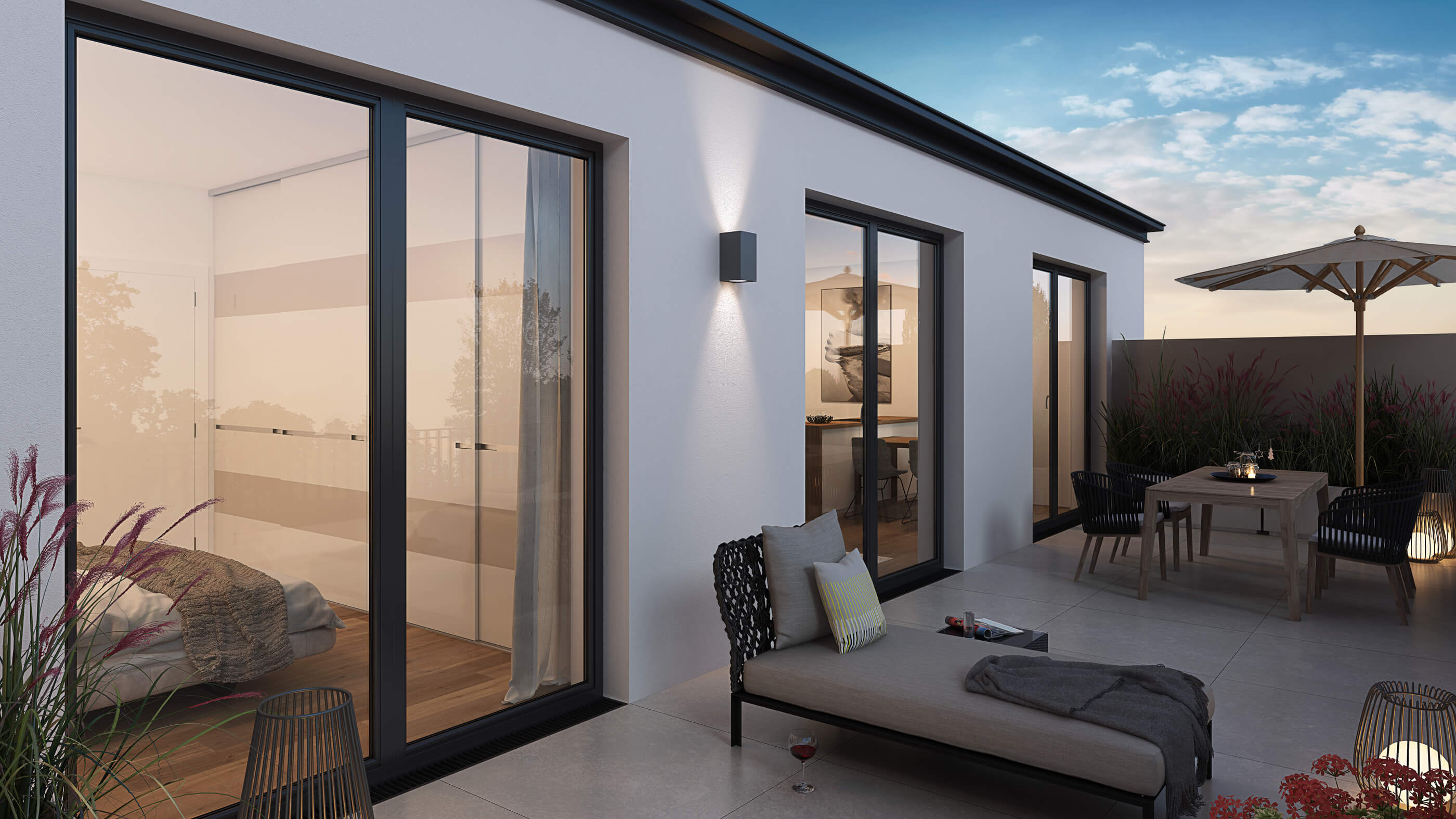 Eigentumswohnungen Tribus Rodenbach - Innenansicht Terrasse Eigentumswohnungen Tribus Rodenbach - Innenansicht Terrasse