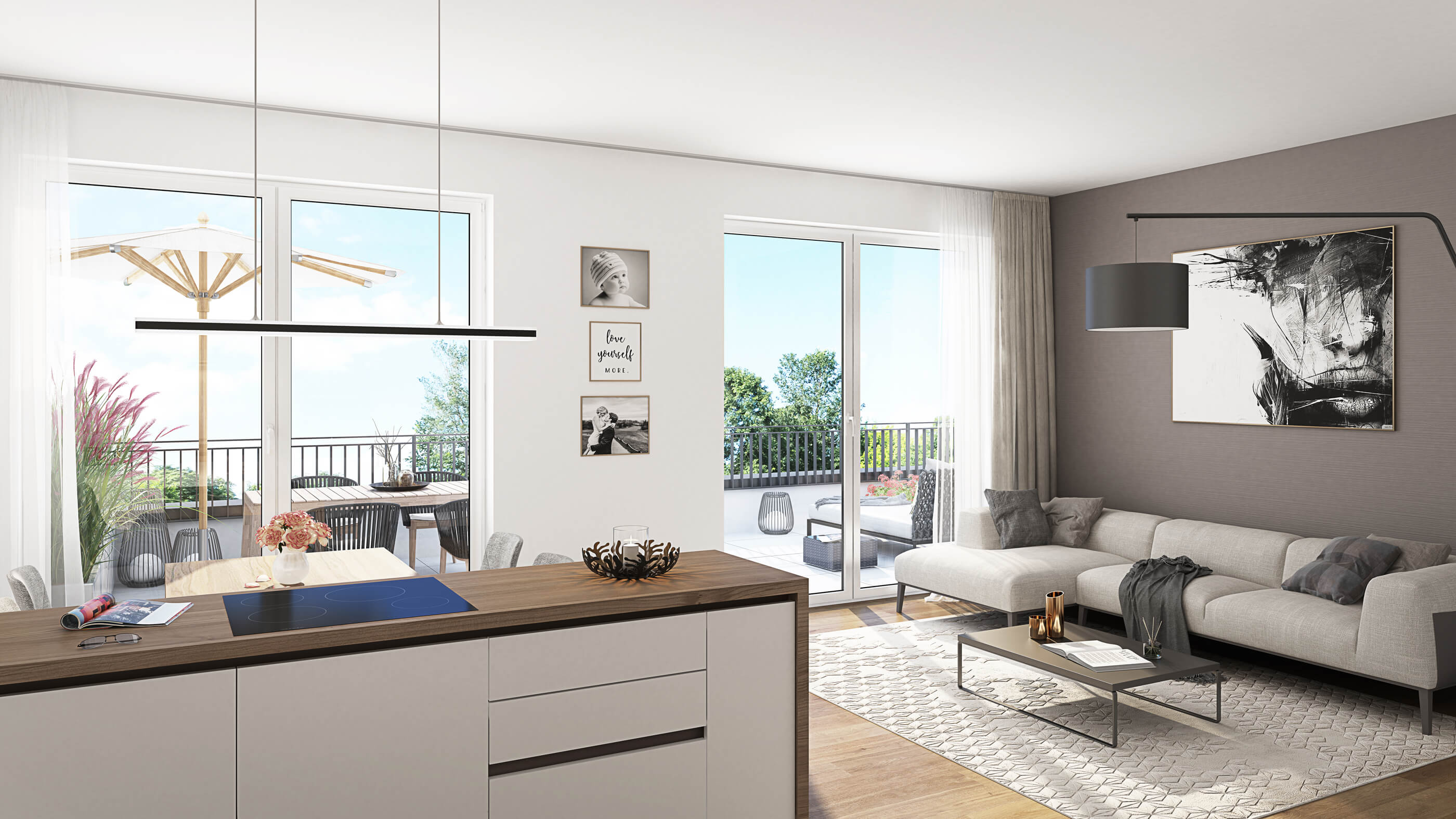 Eigentumswohnungen Tribus Rodenbach - Innenansicht Wohnbereich Eigentumswohnungen Tribus Rodenbach - Innenansicht Wohnbereich